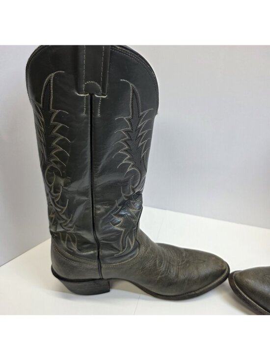 Nocona Western Boots Mens 7.5E Wide Brown Olive Distressed Leather USA main image 9
